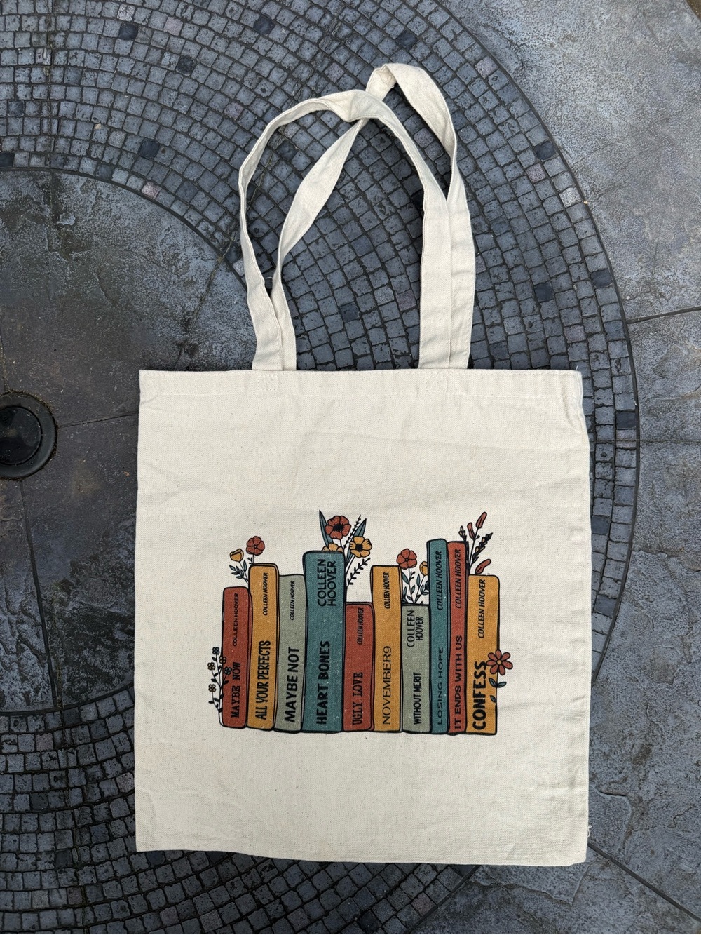 Colleen Hoover Canvas Book-Print Tote Bag